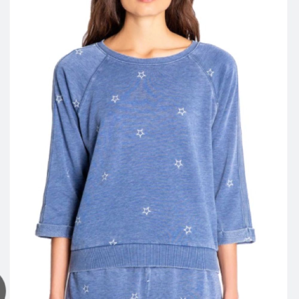 Womens P.J.Salvage Star Washed Sweatshirt Large